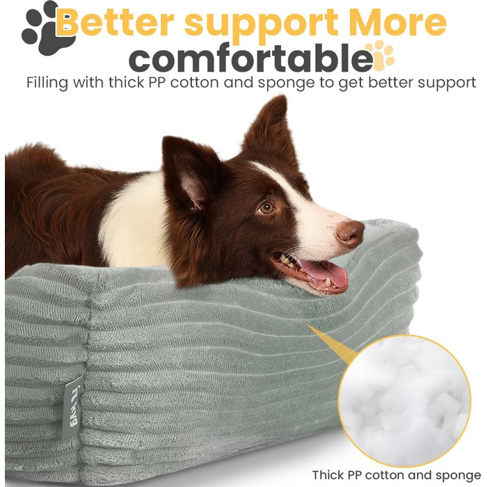 Ківш для собак великих порід, котячий лежак, миється, пухнастий, м'який та теплий, сірий, 90*68*19 см XL