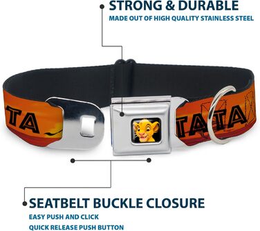 Buckle Down DYAC Simba2 нашийник для собак, застібка, міцний