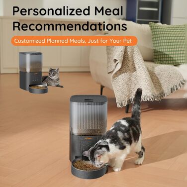 Автоматичний годівниця для котів та собак WOPET 4L з Wi-Fi, керування через додаток, регулювання порцій, повільне годування, запис голосу