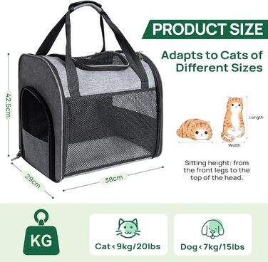 Транспортна сумка-рюкзак для котів та собак, переноска для тварин з вентиляцією, складаний рюкзак для домашніх улюбленців