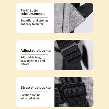 Транспортна сумка для котів, рюкзак для маленьких собак, дихаюча та розширювана сумка для тварин, сіра (з чорною основою)