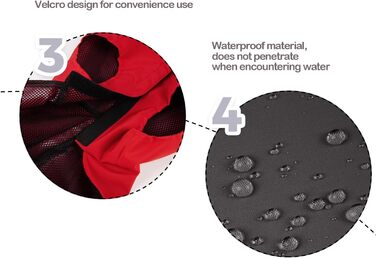 Водонепроникний дощовик для собак BPS з капюшоном та кишенею, 100% поліестер, M, Синій, BPS-9701AZ (7XL, Декоративний синій)