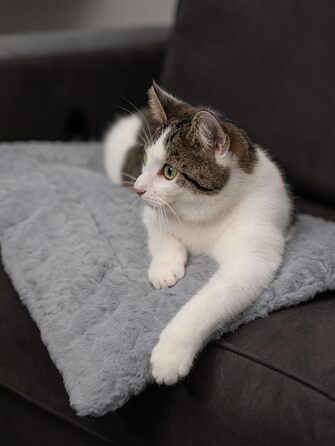 TrendPet Heaven двостороння утеплена ковдра для собак і котів, сіра, 110x70 см