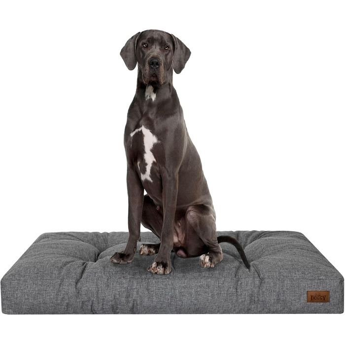 Ліжко для собак DOGGY, прямокутне, 130 x 100 см, антрацит [XXL]