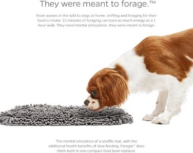 Килимок-поїльник Pet Parents® Forager® для собак з м'яким носиком та нековзким покриттям. Повільний годівник для великих та маленьких собак (48,3 см)