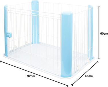 Вольєр для цуценят Iris Ohyama CLS-960, 60 см, блакитний: вольєр для собак, клітка для котів, огорожа для собак