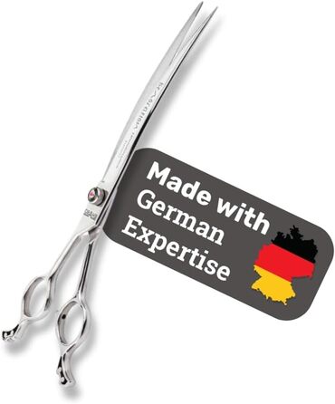 Професійна вигнута ножиця для собак EHASO | 25 см | Висока якість, Solingen, Японія