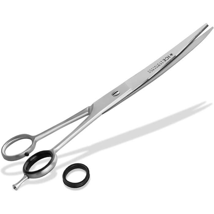 Професійна шерсть для собак | Ножиці для собак та шерсті | Вигнуті ножиці для шерсті та волосся 20,32 см сірого кольору