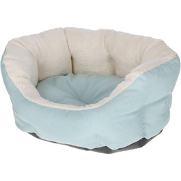 Лежанка для собак та цуценят Kerbl Pet, блакитна, 45x40x20 см, бавовна, поліестер, знімний внутрішній подушкою, антиковзаюча підкладка