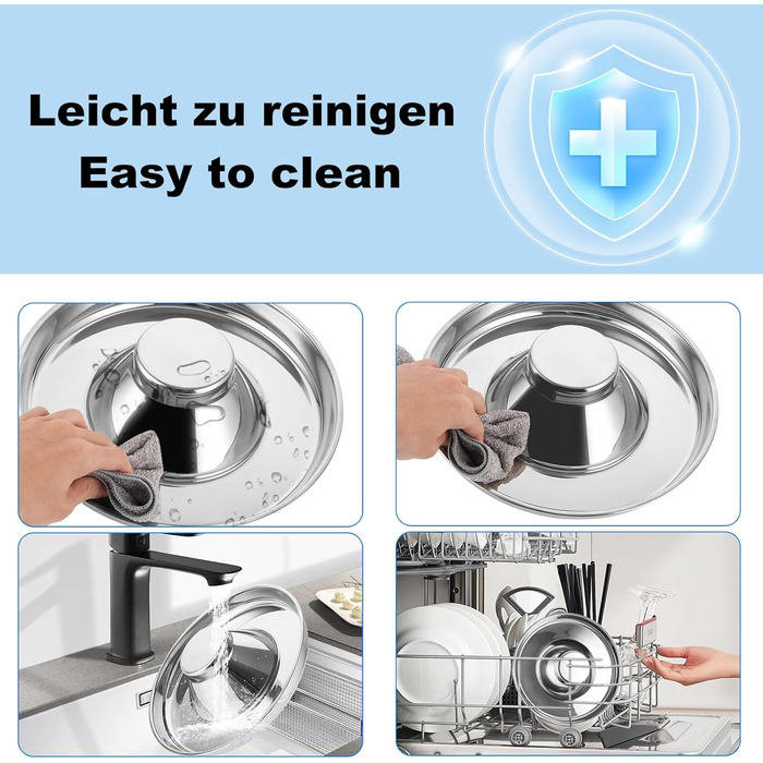 Набір з 3 мисок для собак та котів з нержавіючої сталі, 30 см, для маленьких собак та котів