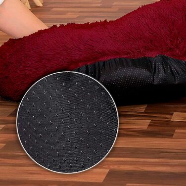 Лежанка для собак середніх та маленьких порід, міцна та анти-гризун, миється, для котів та інших домашніх тварин, 50 x 70 см, бордовий колір