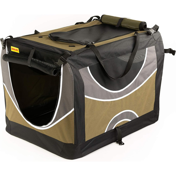 Транспортна переноска для собак та котів, 91х64х64 см, оливковий колір