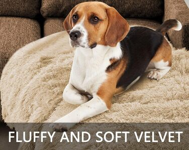 М'яка ковдра для собак та котів, флісова, миюча, 100 x 120 см (Бежева, XL)