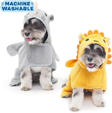 Рушник для собак BarkBox – халат, легкий, швидковисихаючий (розмір S) (Лев/Носоріг, Small)