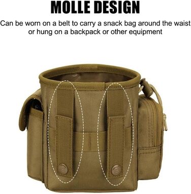 Сумка для тренування собак DONGKER, водонепроникна, з 2 кишенями, бежева