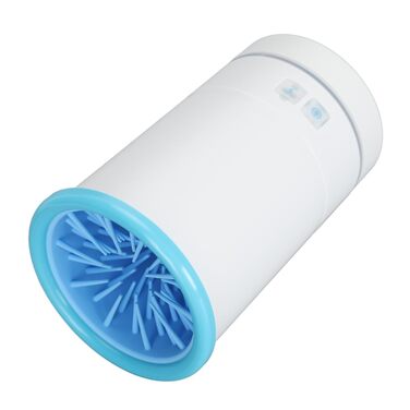 Автоматичний очисник лап для собак, м'які щетинки, електричний, USB, перезаряджається, портативний, для собак та котів, білий/блакитний