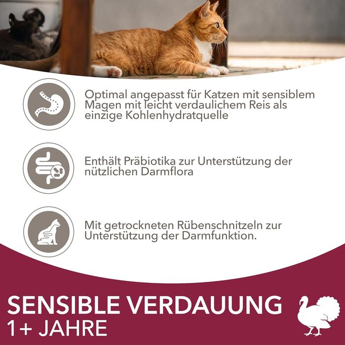 Сухий корм для котів IAMS Sensible Digestion з індичкою для чутливого травлення, 10 кг