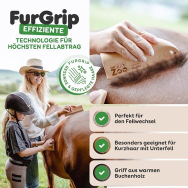 Дзеркало для коней Robbi – ефективний гребінь для зміни хутра – ідеально підходить для короткошерстих, підшерстка та догляду за конями – ергономічна щітка з нержавіючої сталі для легкого гребінню