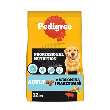 Сухий корм для дорослих собак PEDIGREE з яловичиною та овочами, 12 кг