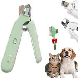 Крижля для догляду за кігтями 2-в-1 з підсвічуванням Le, безпечний догляд за кігтями котів та собак