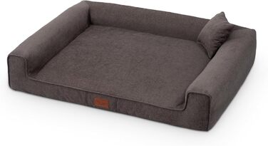 Собаче ліжко Sofi Grosse - м'яке, миється, з поліуретану, для собак середніх та маленьких порід (XXL, 130x100 см, коричневе)