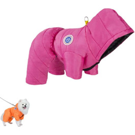 Зимовий теплий одяг для собак Преміум-якості: тепла куртка для маленьких та середніх собак, водонепроникна та вітрозахисна (Рожева, M)