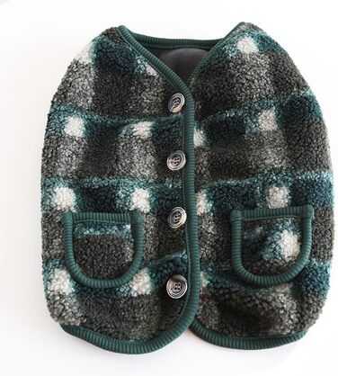 Теплий флісовий одяг для собак для великих і товстих собак, таких як Французький бульдог, коргі, мопс, бульдог, бультер'єр, шиба-іну та інші - зимова куртка розмір L (XXL: Об'єм грудей 66-70 см, темно-зелений)