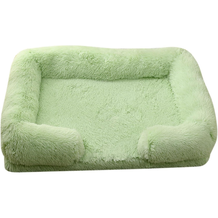 Килимок для собак великих порід, неслизьке ліжко для котів середніх розмірів, класична подушка для собак, м'яка та пухнаста, з м'якою оббивкою, підходить для балкона, дому та подорожей (зелений, S)