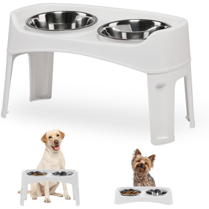 Підвищені годівниці для собак Iris Ohyama 2 шт. PEF-L, L29 x B57 x H31 см, складані, для здорового травлення