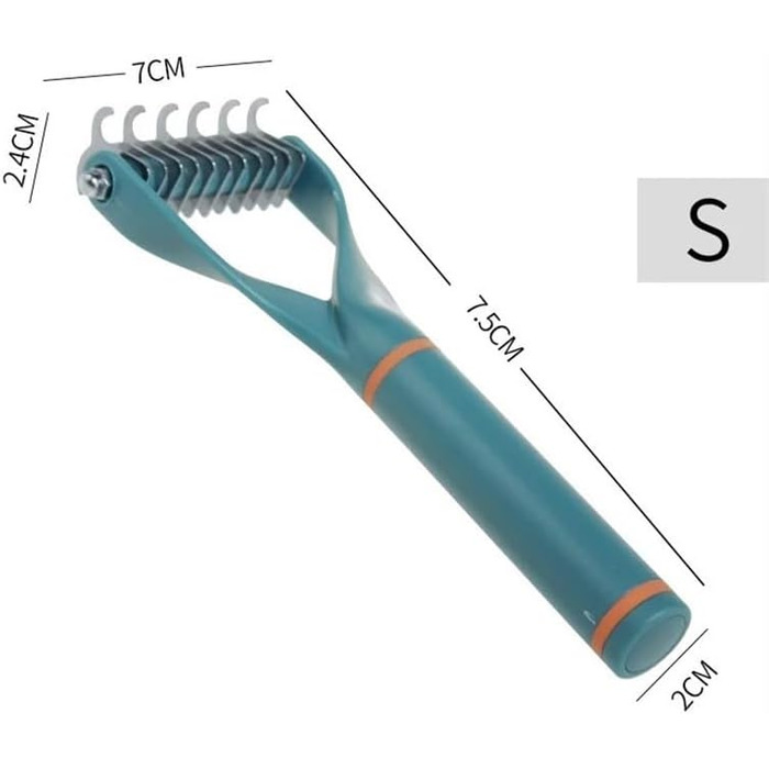 Двостороння щітка для розплутування шерсті собак, видалення лупи та ковтунів - для великих та середніх порід (Синій)