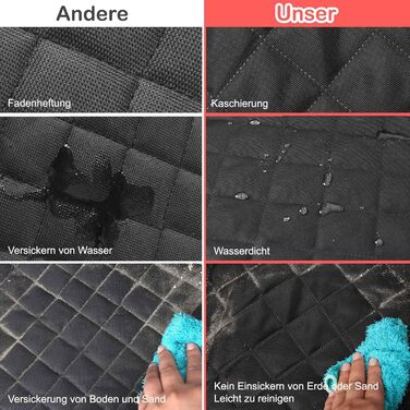 Захист для автосидіння собаки Lucky Sign - килимок для собак у машину з антиковзким покриттям, 150x45x40 см, чорний