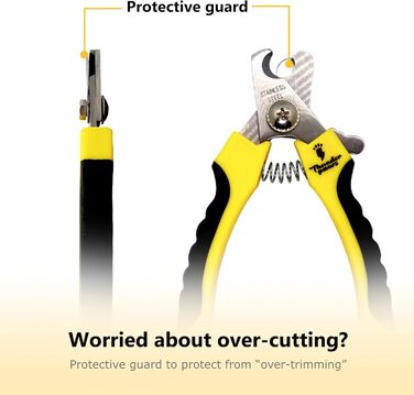 Професійна кусачка для обрізання кігтів собак Thunderpaws з захистом, блокуванням та пилочкою (середній-великий, зелений). Середній-великий, зелений (малий-середній, жовтий)