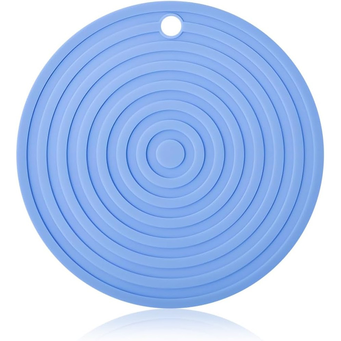 Силіконові килимки під миски для котів та собак, водонепроникні, антиковзаючі, 23.6 см (блакитний)