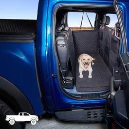 Чохол на сидіння для собак ABE, універсальний для вантажних автомобілів, авто та заднього сидіння, чорний (F150, F-Series)