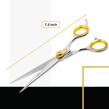 Шарф Gold Touch ножиці для шерсті тварин з нержавіючої сталі, прямі леза, 19 см