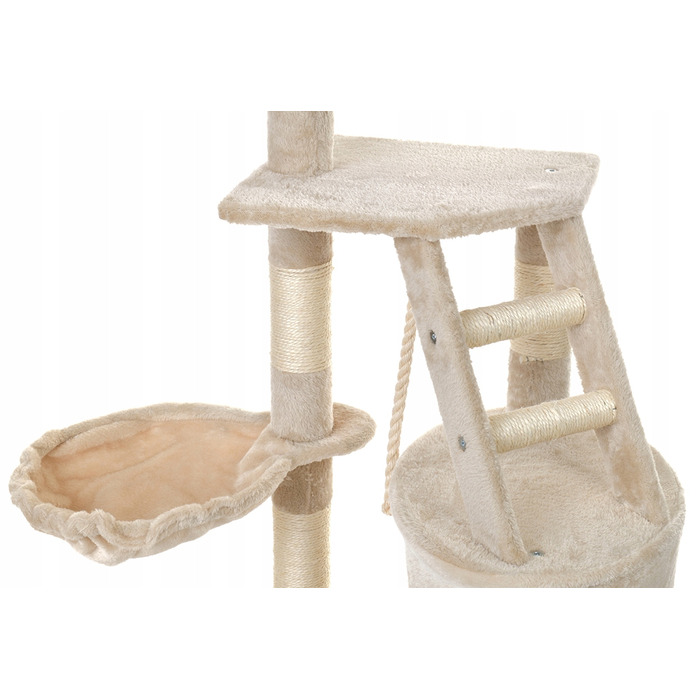 Когтеточка-вежа для котів з лежаком та стовпчиком Funfit Home&Office, 120 см