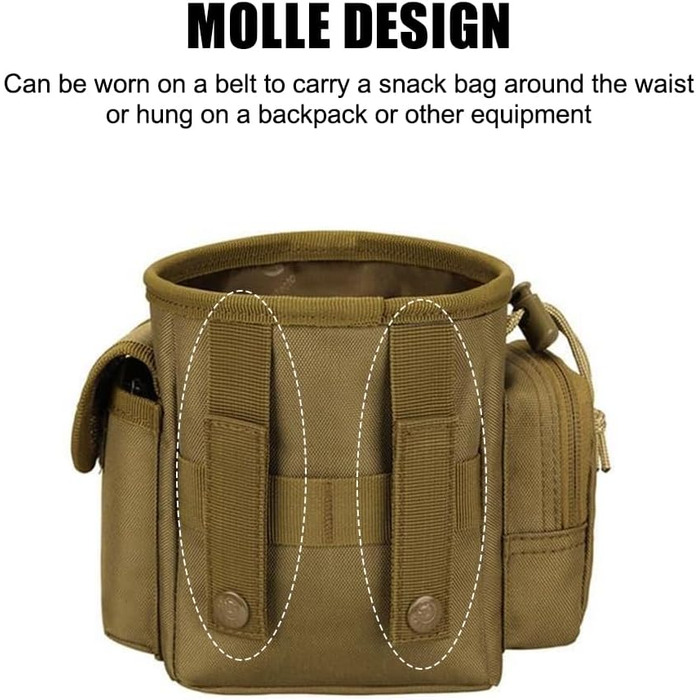 Сумка для тренування собак DONGKER, водонепроникна, з 2 кишенями, бежева