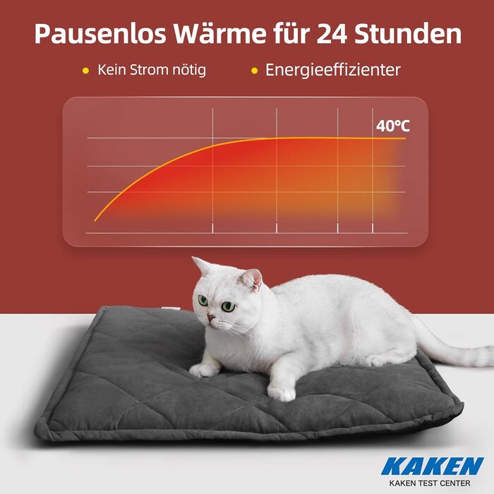Самонагрівальна ковдра для котів Mora Pets, термоковдра без електрики, м'яка, нековзка, прана, 76x52 см