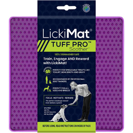 LickiMat PRO Tuff для собак: міцна інтерактивна килимок-іграшка для собак, заспокоює, альтернатива пазлам та повільному годувальнику, підходить для арахісової пасти, йогурту, корисних смаколиків, фіолетовий