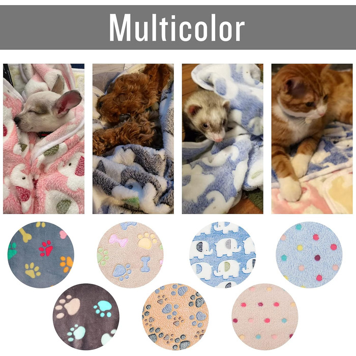 М'яка ковдра для собак та котів Luciphia: тепла флісова ковдра 104x76 см (3 шт.)