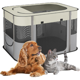 Клітка для цуценят Relaxdays, розкладний вольєр для собак, XL, Oxford-тканина, для дому та вулиці