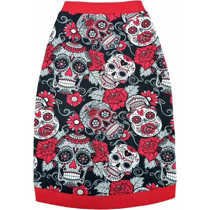 Футболка Kotomoda Sphynx для котів Sphynx, червоний череп (XS)