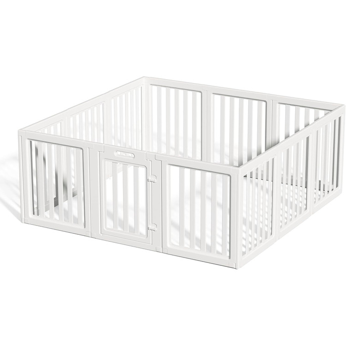 Клітка для собак LoveTail з прозорими стінками, біла, 77 см, 30.5 см, для внутрішнього та зовнішнього використання