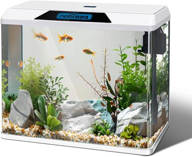 Акваріум Nobleza 54L Комплект: нано-акваріум з LED-підсвічуванням та фільтром, білий