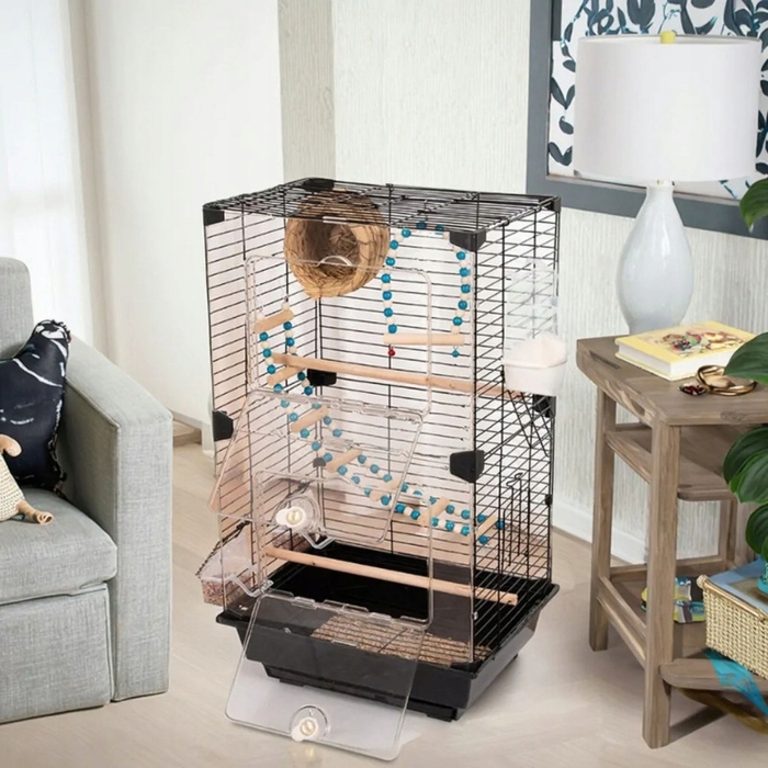 Клітка NUXIE 37 x 28 x 63 см, чорна