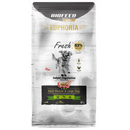 Сухий корм для собак BIOFEED Euphoria Medium & Large Індичка та Ягня, 12 кг