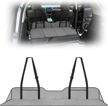 Розширювач для заднього сидіння автомобіля, килимок-матрац, сірий, фланель | Розширювач для SUV, MPV, компактних авто