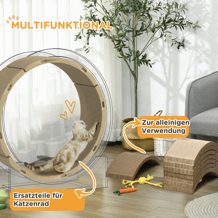 Кігтеточка PawHut Cat Board, 8 комплектів кігтеточок для вторинної переробки, гофрокартонні килимки для котячого біговела, кішки до 5 кг, 55 x 25.5 x 3 см, коричневий | Аосом