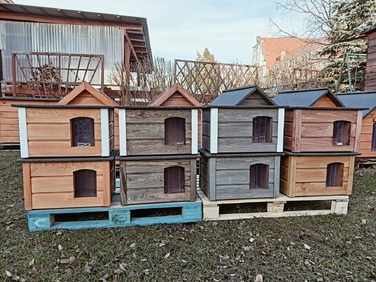 Будиночок для кота червоний, прямокутний, 60х44х35 см