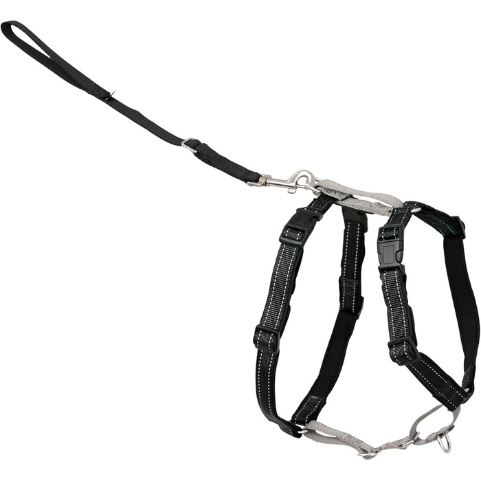 Шлейка для собак PetSafe 3в1, регульована, протитягальна, чорна, середній розмір (упаковка з 1 шт.)